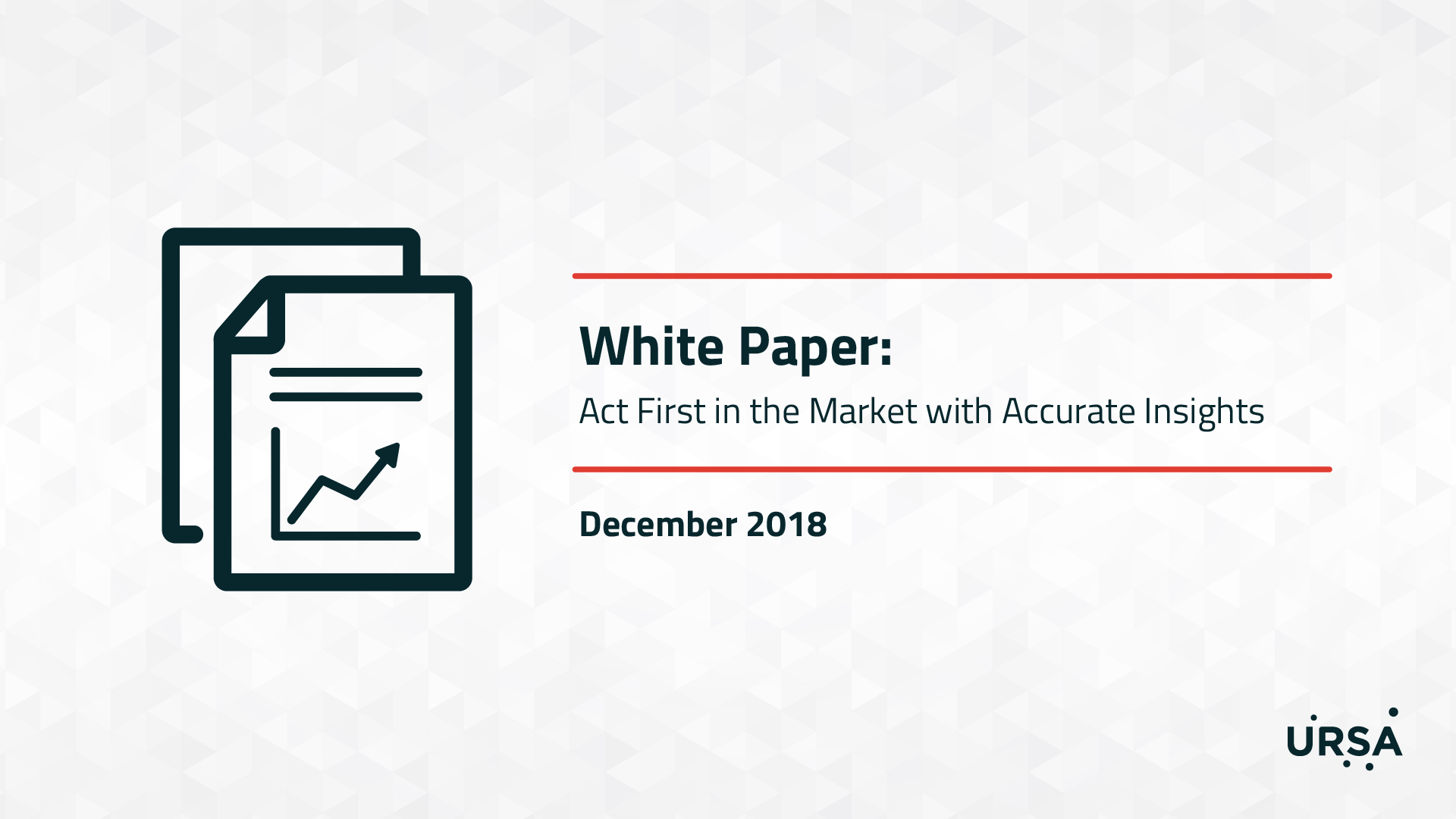 1218 - Act First in the Market with Accurate Insights 1218 - Act First in the Market with Accurate Insights